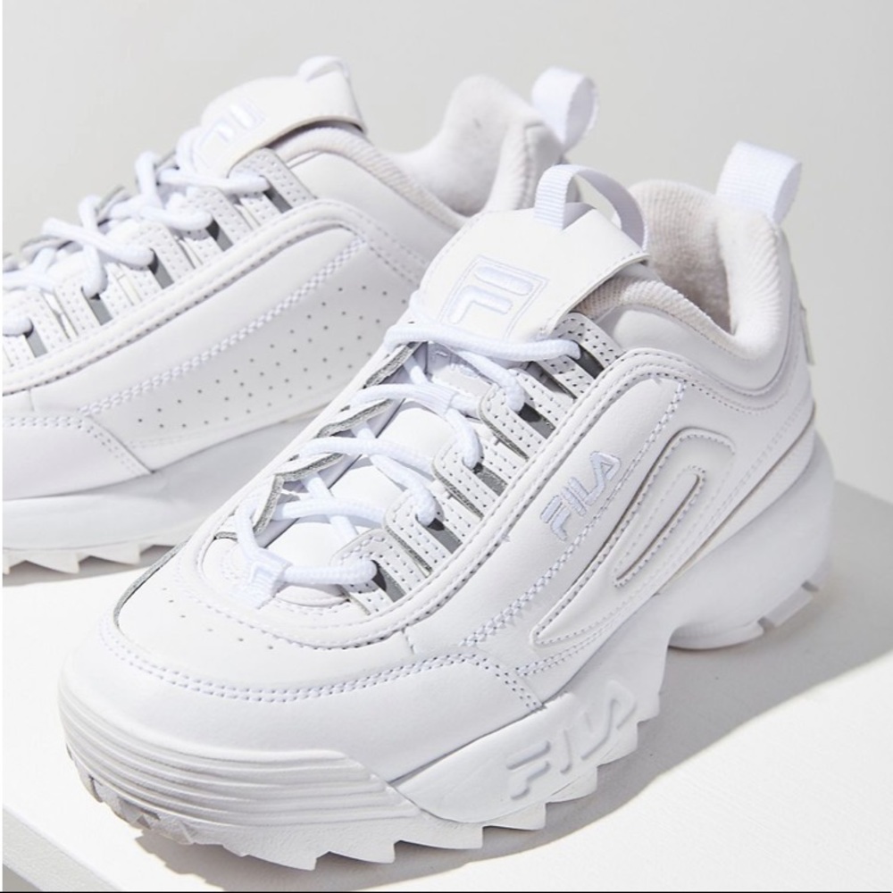 White FILA Disruptor 2 Premium Mono Sneaker